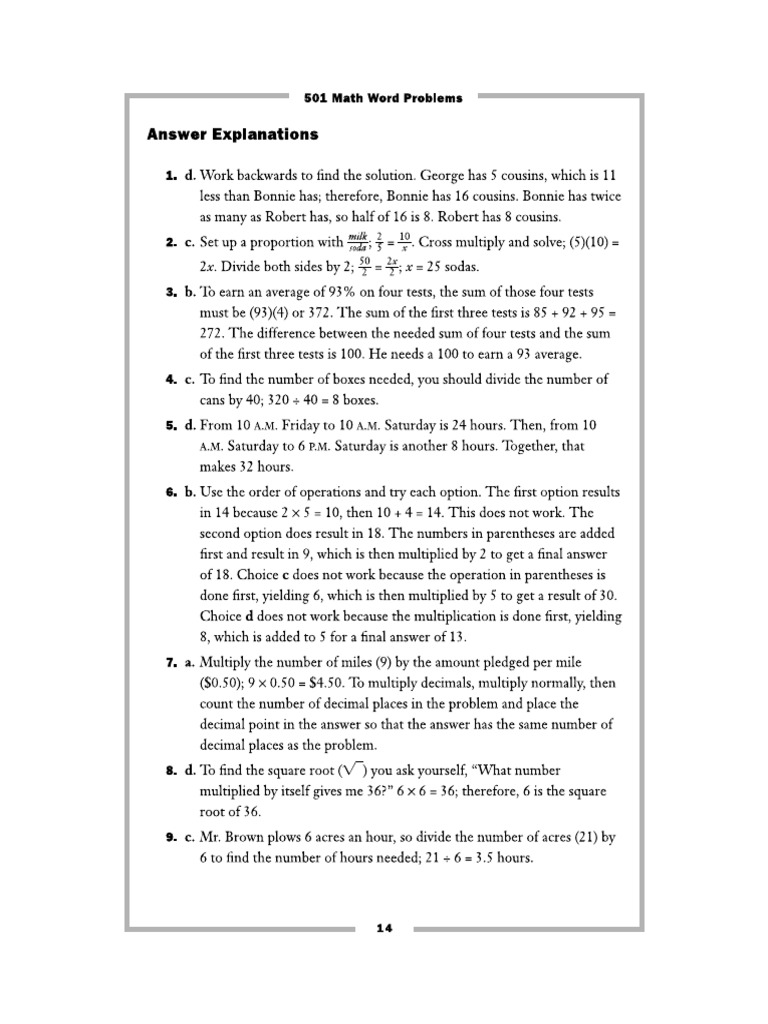 Exercise I Answers | PDF