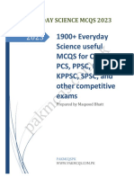 Everyday Science MCQS 2023 For Css Pcs PPSC KPPSC BPSC SPSC