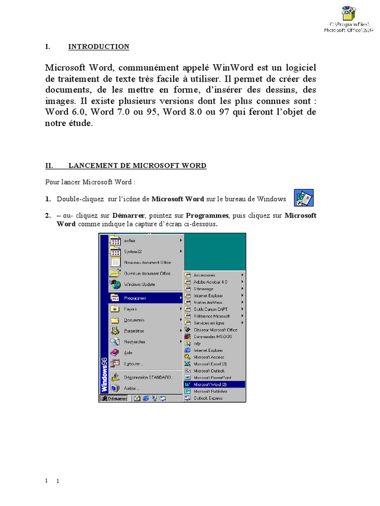 Guide d'utilisation de Microsoft Word | PDF | Microsoft Word | Mise en page