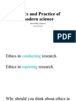 Ethics and Practice of Modern Science