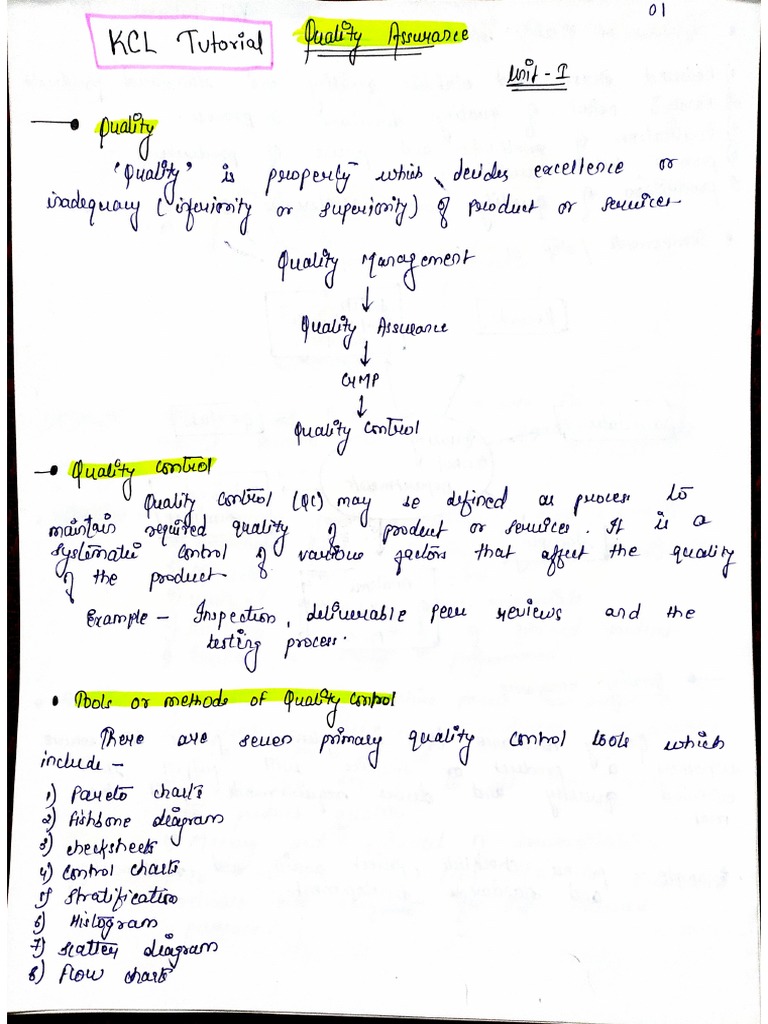 Quality Assurance Unit 1 Fy5rwr | PDF