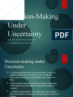 Decision Under Uncertainty