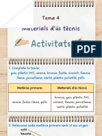1rESO - Activitats - Tema "Materials D'ús Tècnic"