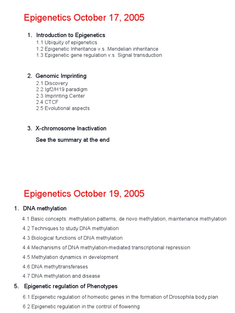 Understanding Epigenetics and Inheritance | PDF | Epigenetics | Dna ...