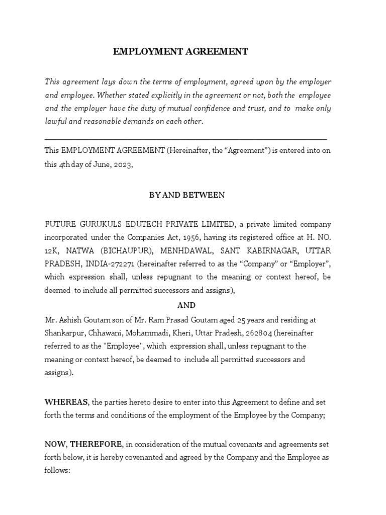 Ashish PDF Employment Trade Secret