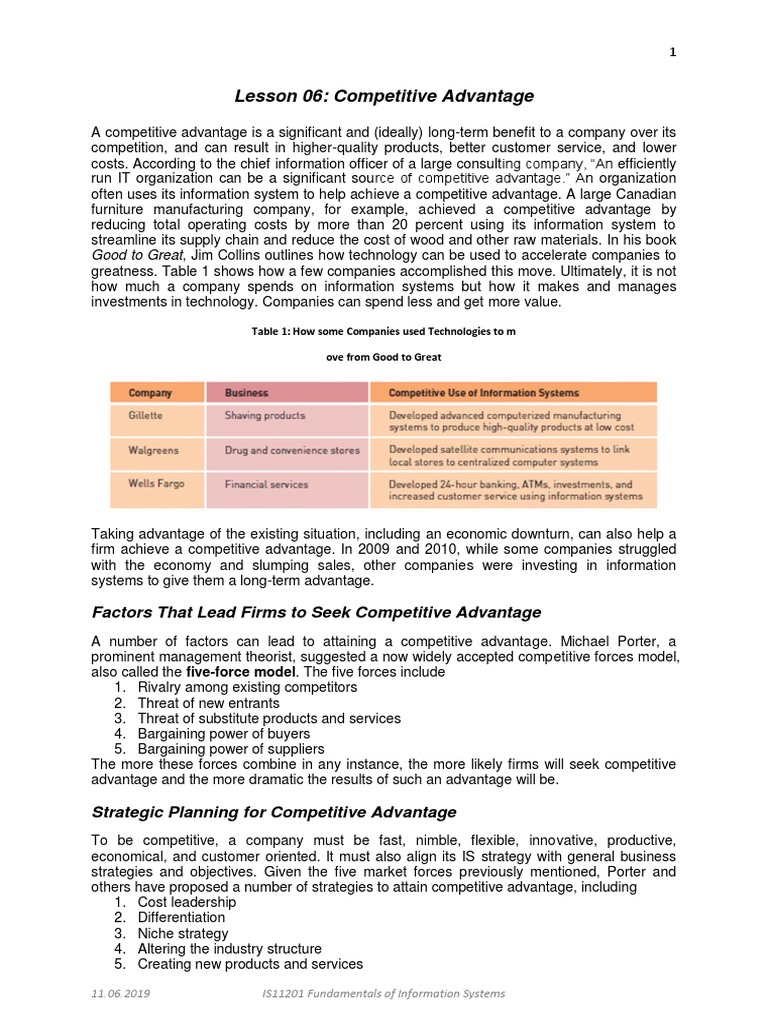 5 Competitive Advantage | PDF | Strategic Management | Competitive ...