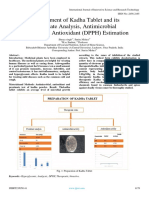Development of Kadha Tablet and Its Proximate Analysis, Antimicrobial Activity and Antioxidant (DPPH) Estimation