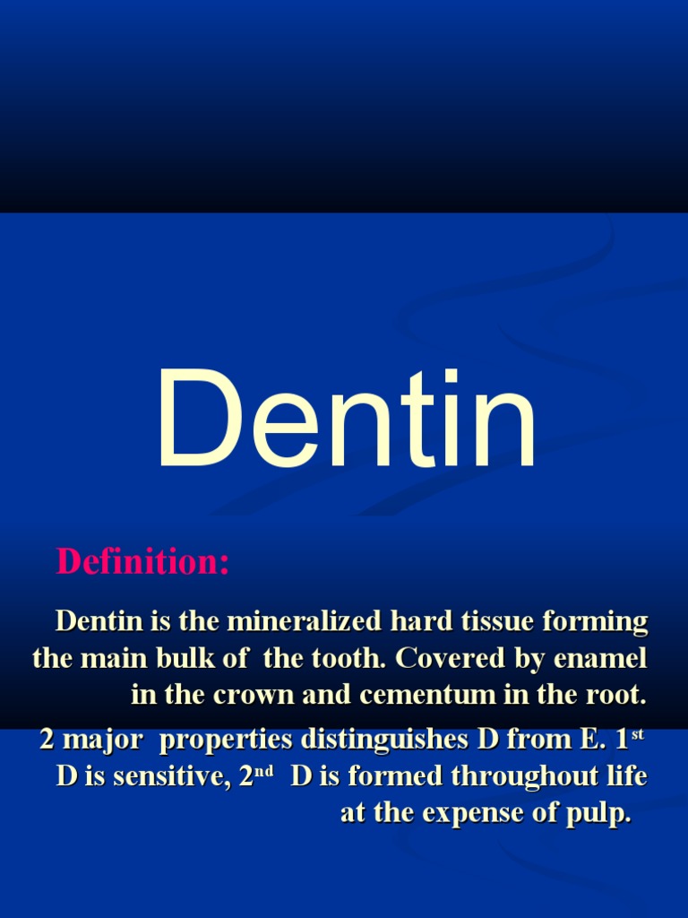 Dentine PDF Dentin Anatomy