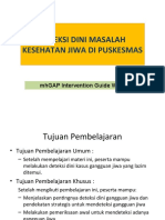 (1). Deteksi dini masalah kesehatan jiwa