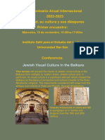 First Invitation Seminar Nov 16 2022 Jewish Art Balkans