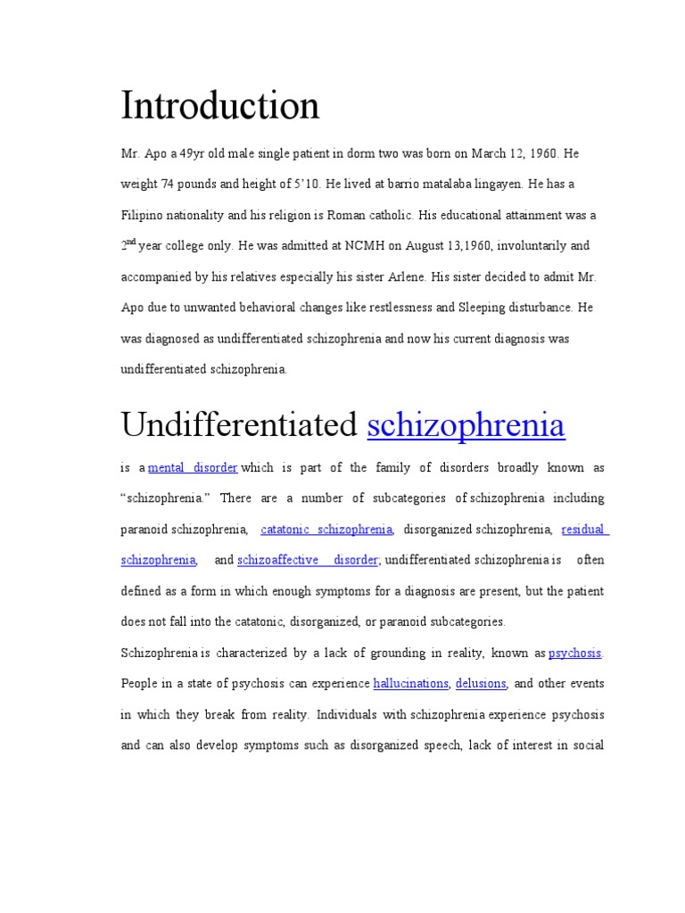 case study schizophrenia pdf