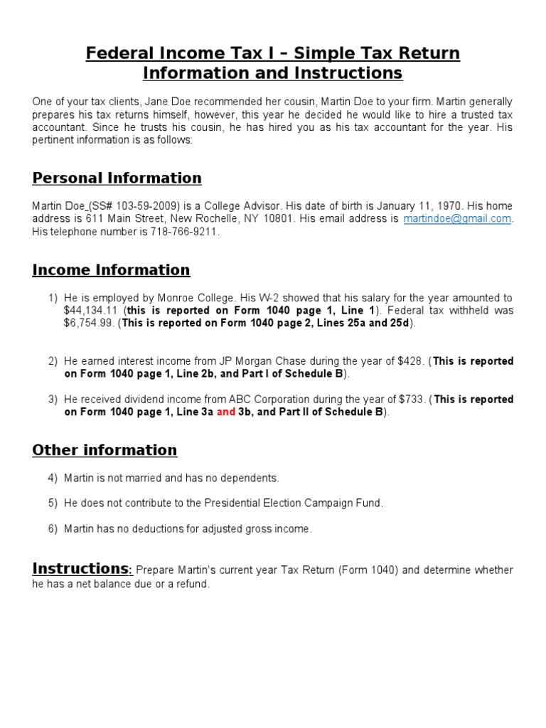 Simple Tax Return Client Information and Instuctions - Tagged | PDF