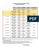 Jadwal Tim Musik 2022