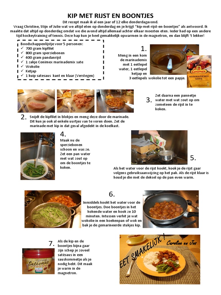 Kip Met Rijst en Boontjes | PDF