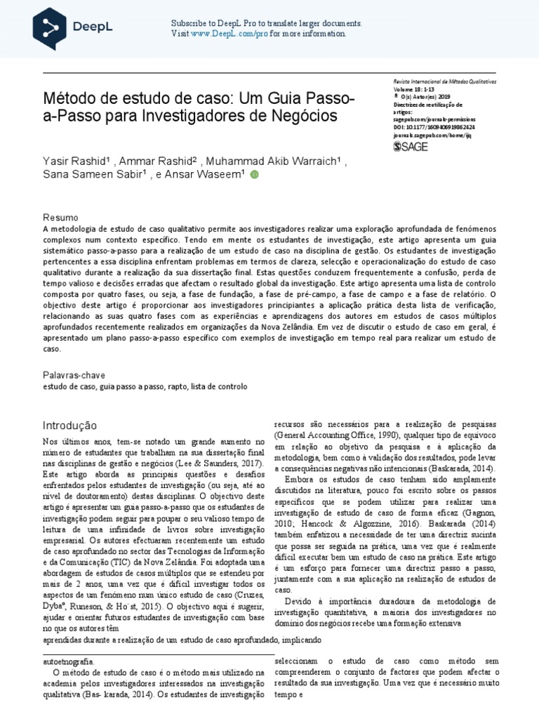 Rashid Et Al 2019 Case Study Method A Step By Step Guide For Business