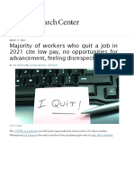 The Great Resignation - Why Workers Say They Quit Jobs in 2021 - Pew Research Center