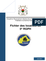 Fichier Des Localites RGPH 2019