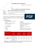 Informe Evaluación Diágnóstica - PRIMER GARDO DE PRIMARIA
