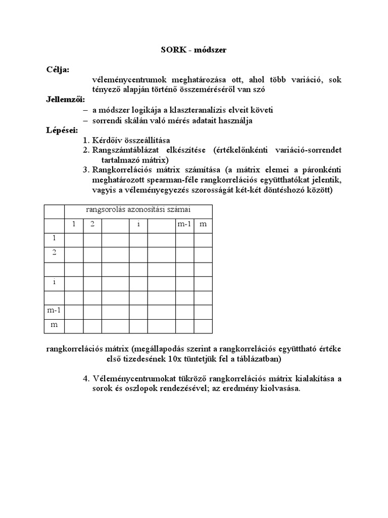Sork Módszer | PDF