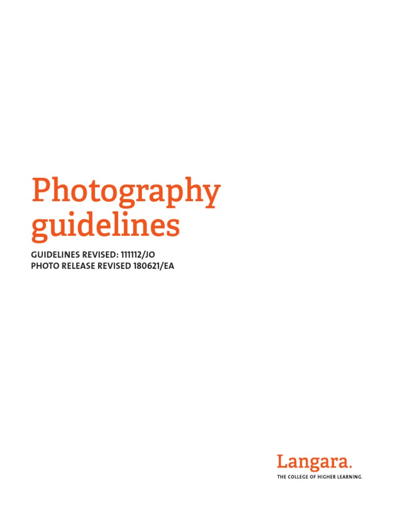 Langara Photo Guidelines PDF Adobe Pixel