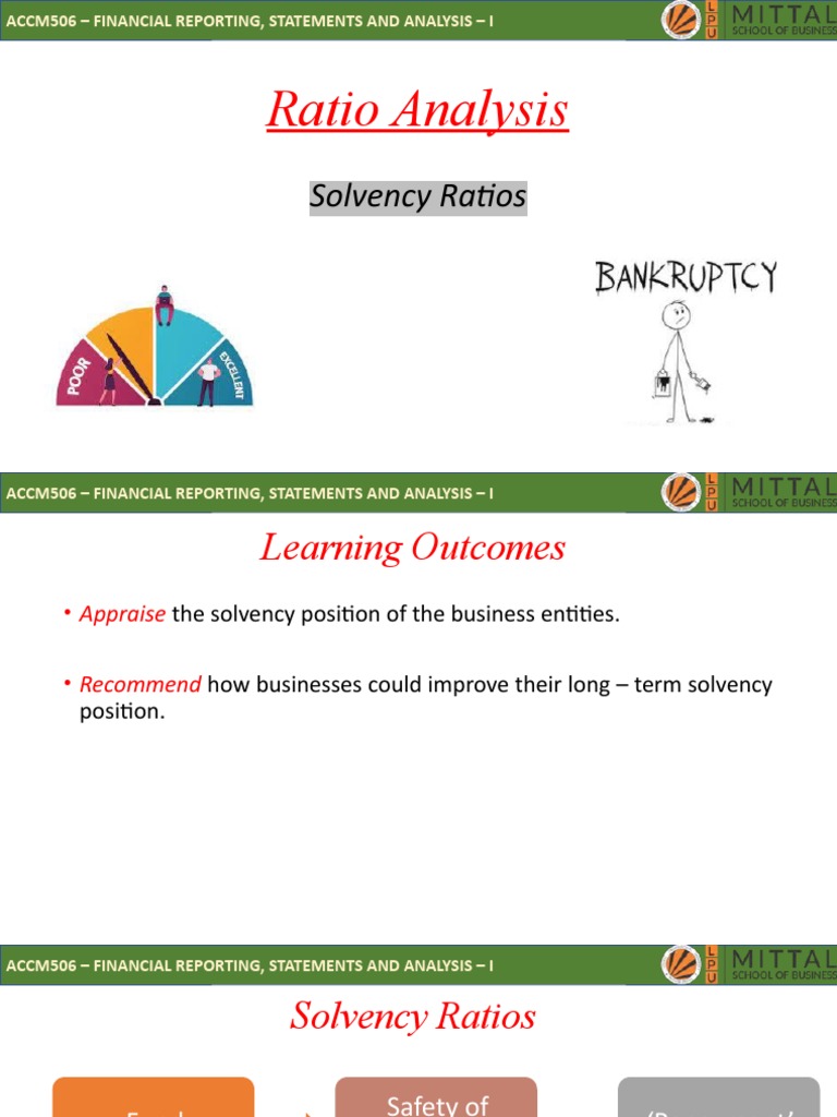 Solvency Analysis in Financial Reporting | PDF | Equity (Finance ...