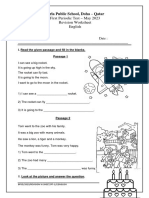 PT I - English Revision Paper