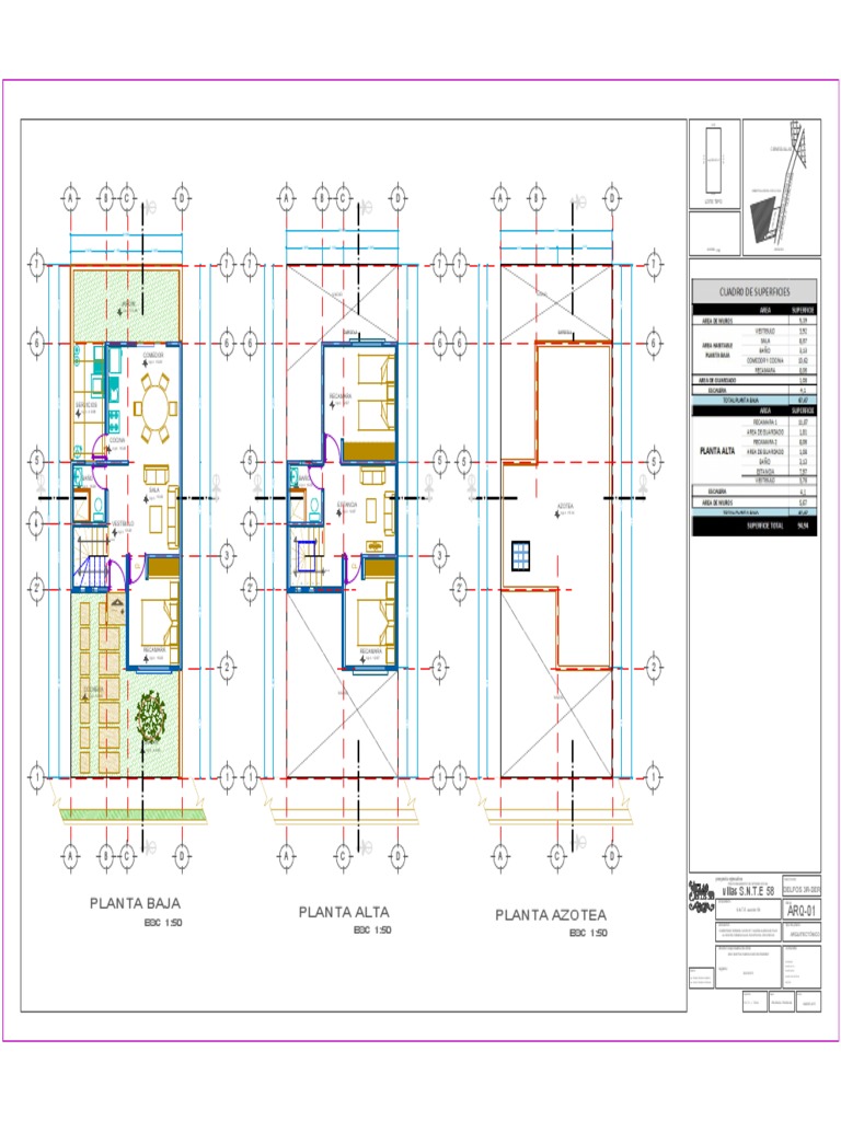 Plano de Casa Habitación en AutoCAD | PDF