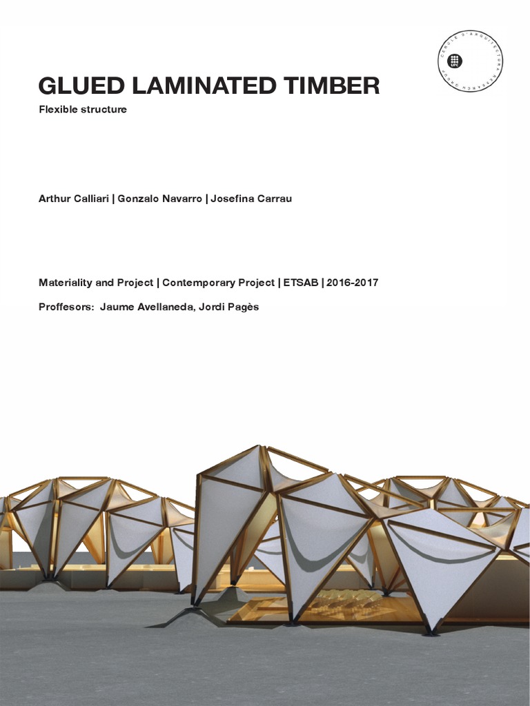 GLUED LAMINATED TIMBER - Flexible Structure Model | PDF | Lumber | Screw