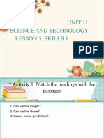 Unit 11 Science and Technology Lesson 5 Skills 1