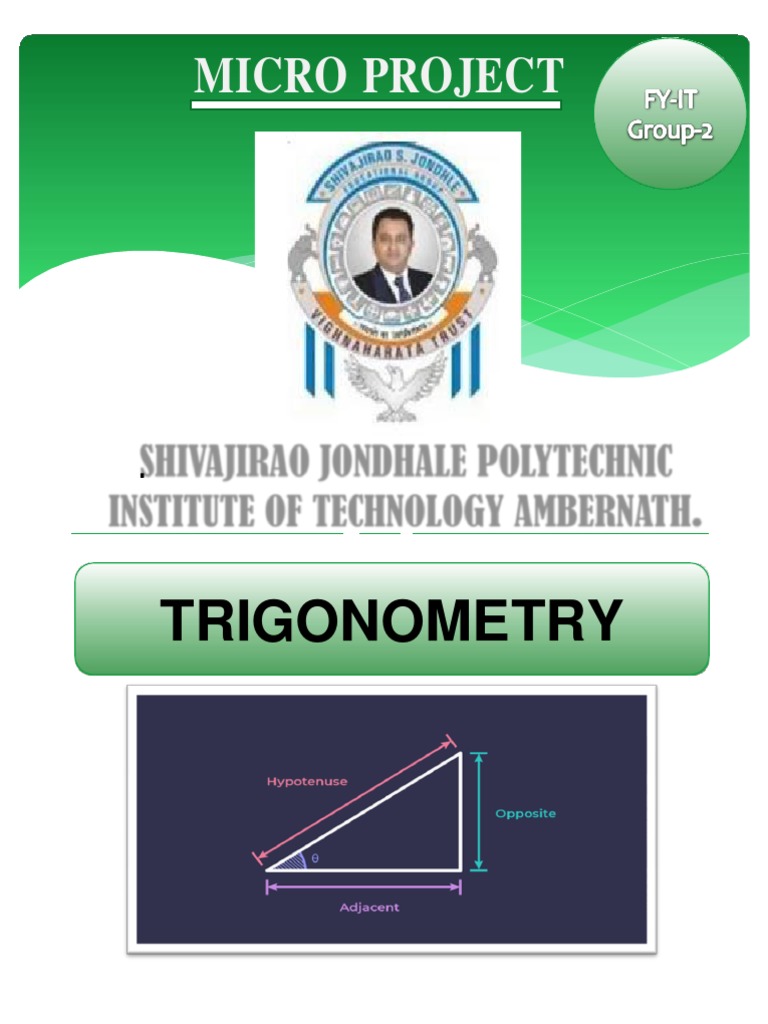 Trigonometry Micro Project Report | PDF | Trigonometry | Trigonometric ...