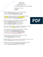 ANSWER KEY-Combining The Clauses