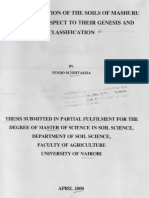 Shitaka - Characterization of The Soils of Mashuru Area With Respect To Their Genesis and Classification