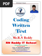 Coding Written Test Programs