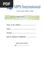 A4 Project File Template for Students | PDF