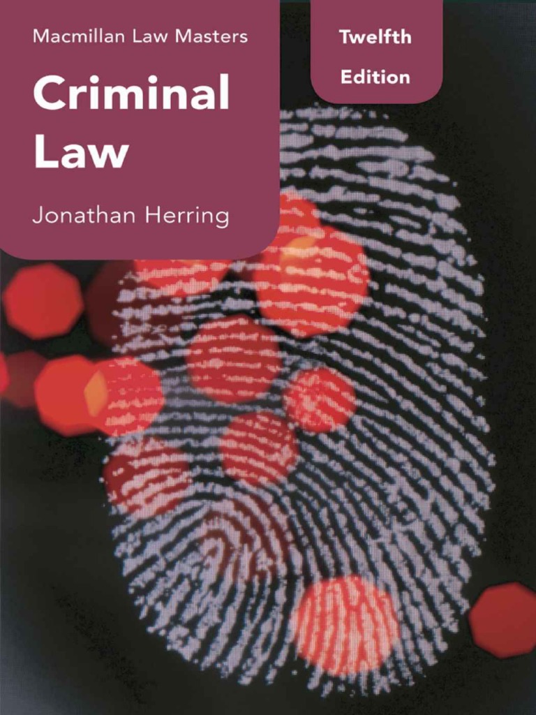 Y1 Criminal Law (Macmillan Law Masters) (12th) by Herring, Jonathan