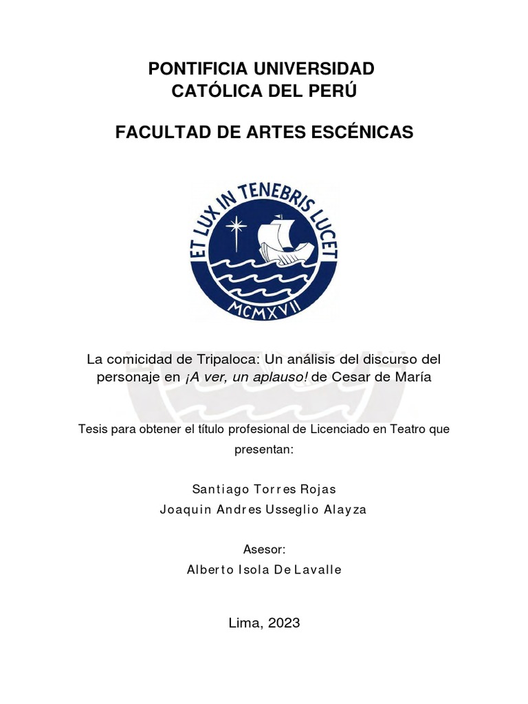 Torres Rojas Usseglio Alayza | PDF | La risa | Humor