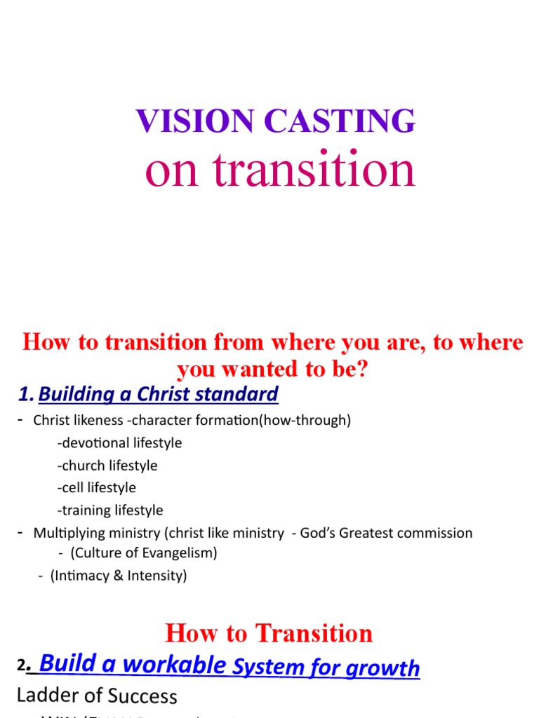 Vision Casting for Church Growth Strategies | PDF | Disciple ...