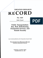 Record: Public Transportation: Bus, Rail, Ridesharing, Paratransit Services, and Transit Security