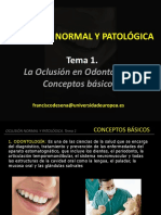 Tema 01 - La Oclusión en Odontología FDSE