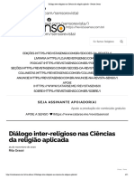 Dialogo Inter Religioso Na Ciencias Da R