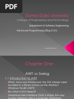 Advanced Programming Chapter One