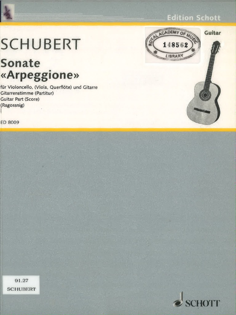 Schubert - Arpeggione Sonata - Score | PDF
