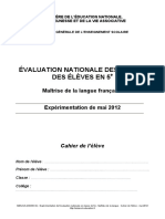Cahier Eleve Eval Nale 5 Francais 2012 215460
