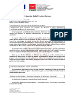 Evaluación de La Práctica Docente Acceso A La Universidad para Mayores de 25 Años