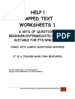 Help! Gapped Text Module Cefr 2021 Worksheets For Pt3spmmuet
