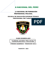 SILABUS  LEGISLACIÓN POLICIAL 2023 - I