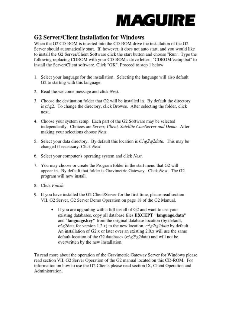 G2 Install Pdf
