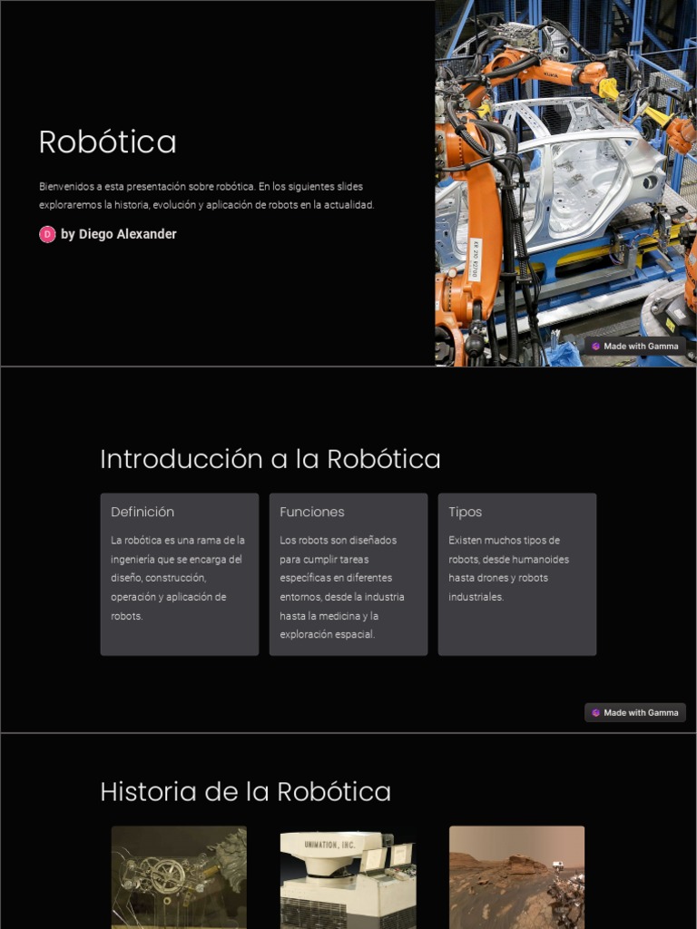 Tipos de Robots y sus Aplicaciones | PDF | Robot | Robótica