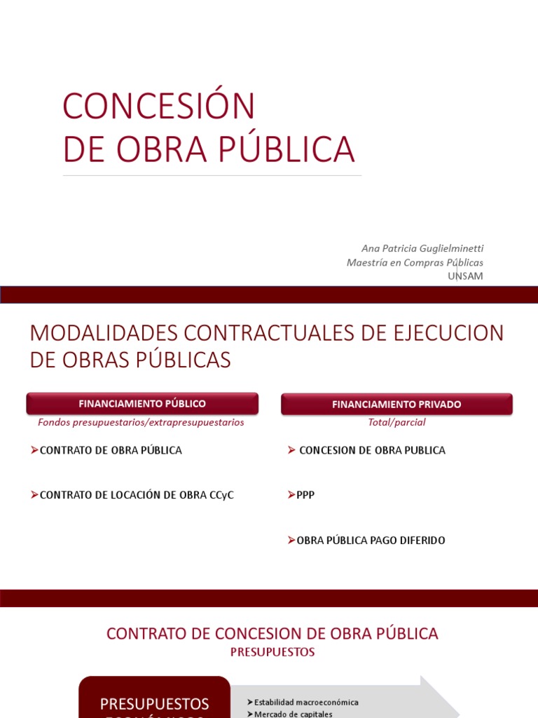 ley 13 2003 concesion obra publica