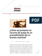 ¿Cómo Se Presenta Un Recurso de Queja en Un Procedimiento de Cobranza Coactiva - Contadores y Empresas